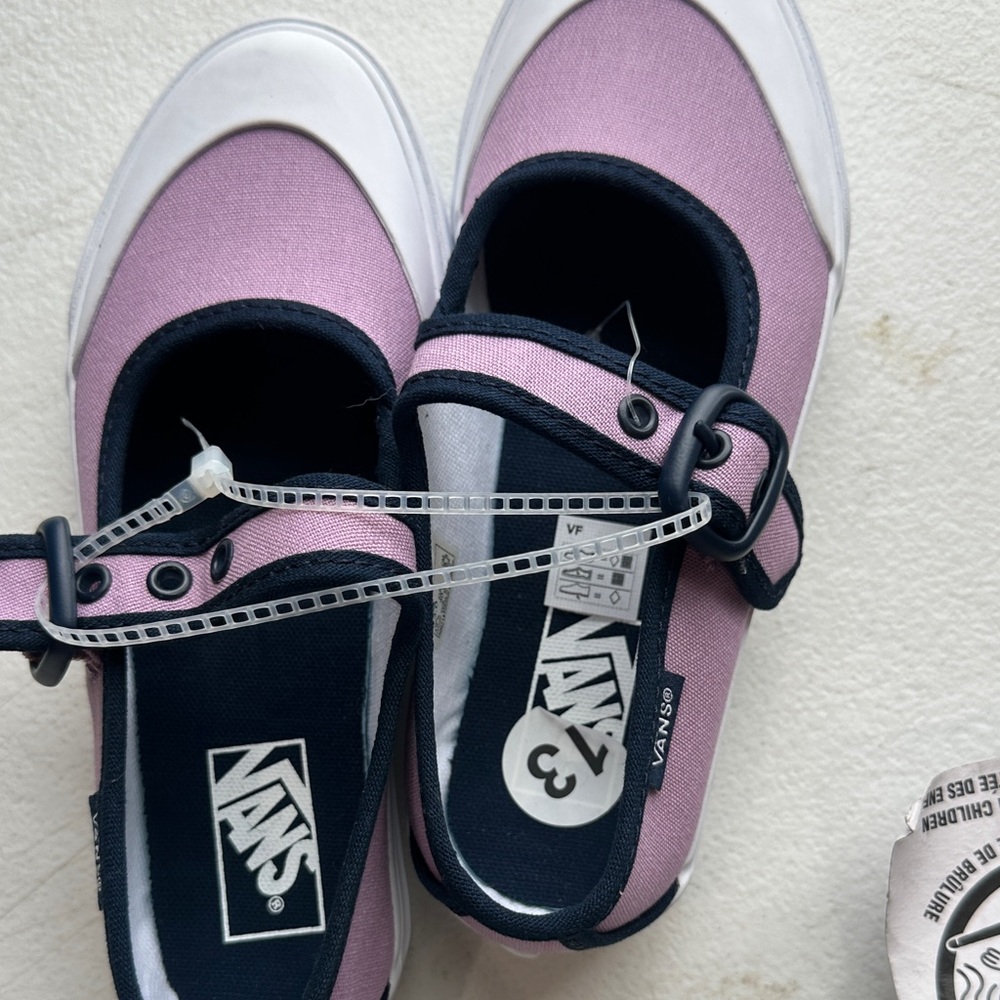 NEW Vans kids Pink and Navy Sneakers size 13 - Picture 5 of 9